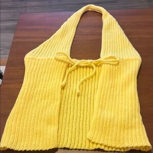 Yellow Knit Women's Top